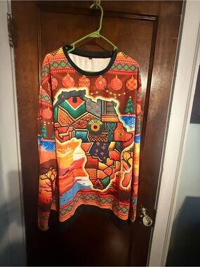 Men’s African print holiday sweater